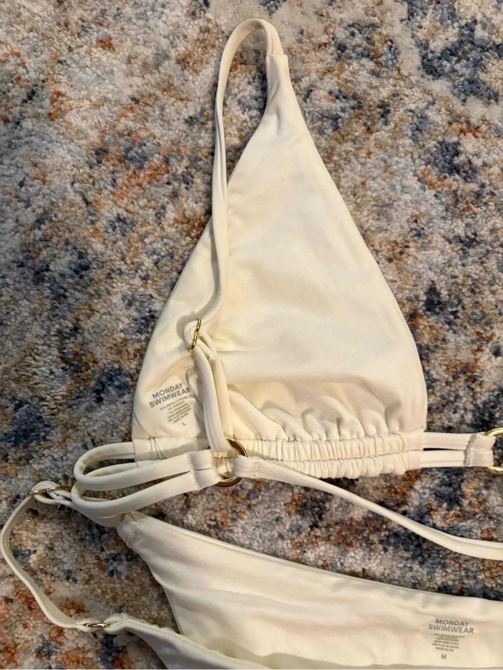 Cream Triangle Bikini Set